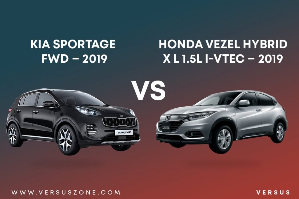 KIA Sportage FWD VS Honda Vezel Hybrid X L 1.5L i-VTEC 2019